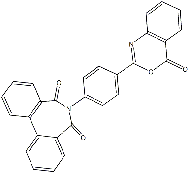 6-[4-(4-oxo-4H-3,1-benzoxazin-2-yl)phenyl]-5H-dibenzo[c,e]azepine-5,7(6H)-dione 化学構造式