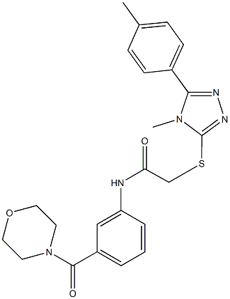 2-{[4-methyl-5-(4-methylphenyl)-4H-1,2,4-triazol-3-yl]sulfanyl}-N-[3-(4-morpholinylcarbonyl)phenyl]acetamide