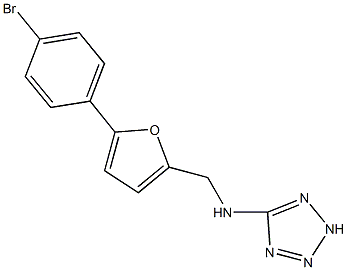N-{[5-(4-bromophenyl)-2-furyl]methyl}-N-(2H-tetraazol-5-yl)amine Struktur