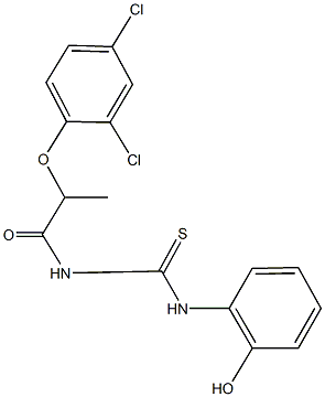 N-[2-(2,4-dichlorophenoxy)propanoyl]-N'-(2-hydroxyphenyl)thiourea Struktur