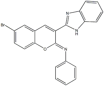  N-[3-(1H-benzimidazol-2-yl)-6-bromo-2H-chromen-2-ylidene]-N-phenylamine