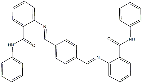 2-{[4-({[2-(anilinocarbonyl)phenyl]imino}methyl)benzylidene]amino}-N-phenylbenzamide Structure