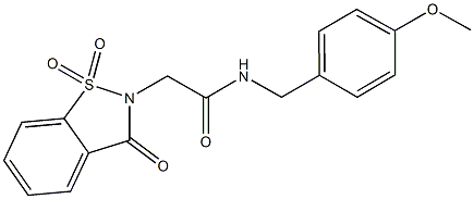 2-(1,1-dioxido-3-oxo-1,2-benzisothiazol-2(3H)-yl)-N-(4-methoxybenzyl)acetamide