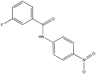 3-フルオロ-N-(4-ニトロフェニル)ベンズアミド 化学構造式