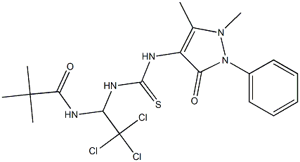  2,2-dimethyl-N-[2,2,2-trichloro-1-({[(1,5-dimethyl-3-oxo-2-phenyl-2,3-dihydro-1H-pyrazol-4-yl)amino]carbothioyl}amino)ethyl]propanamide