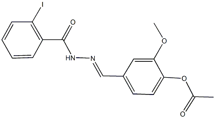 4-[2-(2-iodobenzoyl)carbohydrazonoyl]-2-methoxyphenyl acetate Structure