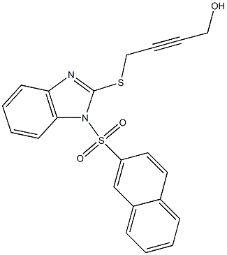 4-{[1-(2-naphthylsulfonyl)-1H-benzimidazol-2-yl]sulfanyl}-2-butyn-1-ol Structure