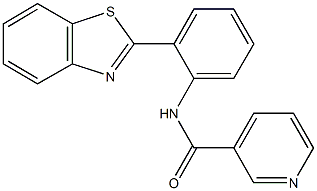 N-[2-(1,3-benzothiazol-2-yl)phenyl]nicotinamide 结构式