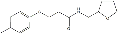 3-[(4-methylphenyl)sulfanyl]-N-(tetrahydro-2-furanylmethyl)propanamide