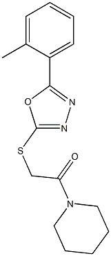 5-(2-methylphenyl)-1,3,4-oxadiazol-2-yl 2-oxo-2-(1-piperidinyl)ethyl sulfide
