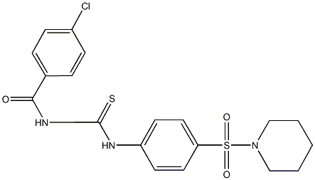  N-(4-chlorobenzoyl)-N'-[4-(piperidin-1-ylsulfonyl)phenyl]thiourea