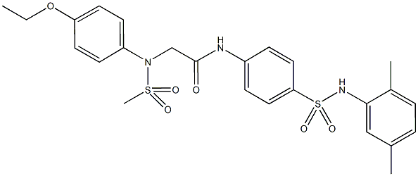 N-{4-[(2,5-dimethylanilino)sulfonyl]phenyl}-2-[4-ethoxy(methylsulfonyl)anilino]acetamide