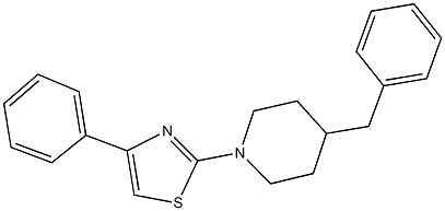 4-benzyl-1-(4-phenyl-1,3-thiazol-2-yl)piperidine 结构式
