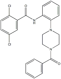 N-[2-(4-benzoyl-1-piperazinyl)phenyl]-2,5-dichlorobenzamide Struktur