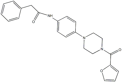 N-{4-[4-(2-furoyl)-1-piperazinyl]phenyl}-2-phenylacetamide Struktur