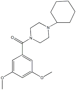 1-cyclohexyl-4-(3,5-dimethoxybenzoyl)piperazine,,结构式