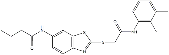  N-(2-{[2-(2,3-dimethylanilino)-2-oxoethyl]sulfanyl}-1,3-benzothiazol-6-yl)butanamide