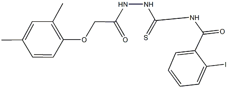  N-({2-[(2,4-dimethylphenoxy)acetyl]hydrazino}carbothioyl)-2-iodobenzamide