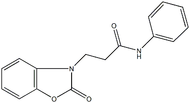3-(2-oxo-1,3-benzoxazol-3(2H)-yl)-N-phenylpropanamide Struktur