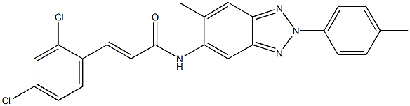 3-(2,4-dichlorophenyl)-N-[6-methyl-2-(4-methylphenyl)-2H-1,2,3-benzotriazol-5-yl]acrylamide Struktur