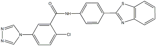 N-[4-(1,3-benzothiazol-2-yl)phenyl]-2-chloro-5-(4H-1,2,4-triazol-4-yl)benzamide Structure