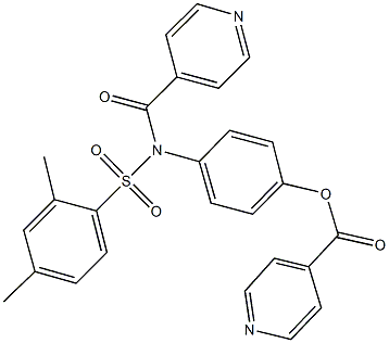  4-[[(2,4-dimethylphenyl)sulfonyl](isonicotinoyl)amino]phenyl isonicotinate