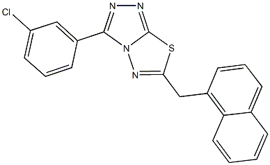 3-(3-chlorophenyl)-6-(1-naphthylmethyl)[1,2,4]triazolo[3,4-b][1,3,4]thiadiazole,,结构式