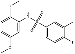 N-(2,5-dimethoxyphenyl)-4-fluoro-3-methylbenzenesulfonamide Structure