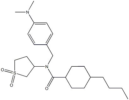  4-butyl-N-[4-(dimethylamino)benzyl]-N-(1,1-dioxidotetrahydro-3-thienyl)cyclohexanecarboxamide