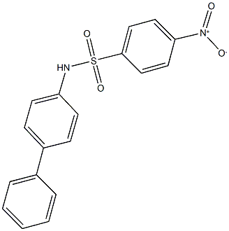 N-[1,1'-biphenyl]-4-yl-4-nitrobenzenesulfonamide 化学構造式