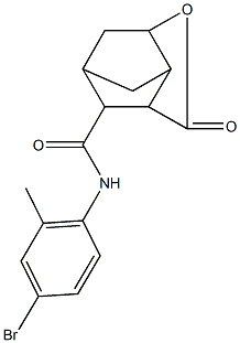 N-(4-bromo-2-methylphenyl)-5-oxo-4-oxatricyclo[4.2.1.0~3,7~]nonane-9-carboxamide 化学構造式