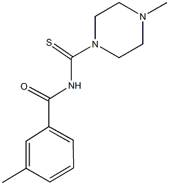  3-methyl-N-[(4-methyl-1-piperazinyl)carbothioyl]benzamide