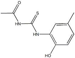 N-acetyl-N'-(2-hydroxy-5-methylphenyl)thiourea Structure