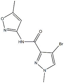 4-bromo-1-methyl-N-(5-methyl-3-isoxazolyl)-1H-pyrazole-3-carboxamide Struktur