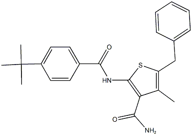  5-benzyl-2-[(4-tert-butylbenzoyl)amino]-4-methylthiophene-3-carboxamide