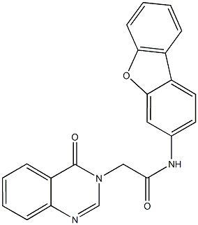 N-dibenzo[b,d]furan-3-yl-2-(4-oxo-3(4H)-quinazolinyl)acetamide Structure