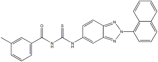  N-(3-methylbenzoyl)-N'-[2-(1-naphthyl)-2H-1,2,3-benzotriazol-5-yl]thiourea