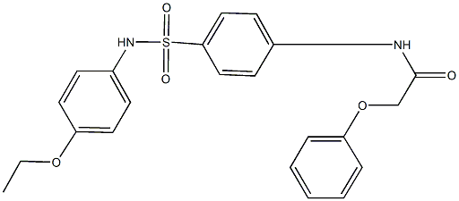 N-{4-[(4-ethoxyanilino)sulfonyl]phenyl}-2-phenoxyacetamide 化学構造式