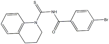 4-bromo-N-(3,4-dihydroquinolin-1(2H)-ylcarbothioyl)benzamide,,结构式