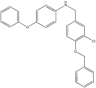 N-[4-(benzyloxy)-3-chlorobenzyl]-N-(4-phenoxyphenyl)amine Structure