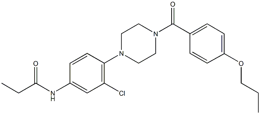 N-{3-chloro-4-[4-(4-propoxybenzoyl)-1-piperazinyl]phenyl}propanamide