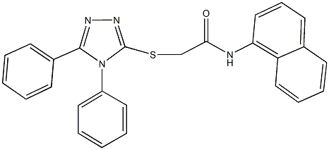 2-[(4,5-diphenyl-4H-1,2,4-triazol-3-yl)sulfanyl]-N-(1-naphthyl)acetamide|