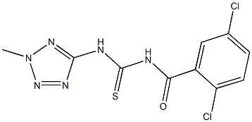 N-(2,5-dichlorobenzoyl)-N'-(2-methyl-2H-tetraazol-5-yl)thiourea 化学構造式