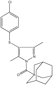 1-(1-adamantylcarbonyl)-4-[(4-chlorophenyl)sulfanyl]-3,5-dimethyl-1H-pyrazole