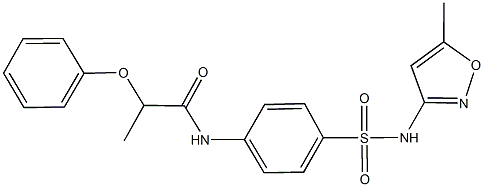 N-(4-{[(5-methyl-3-isoxazolyl)amino]sulfonyl}phenyl)-2-phenoxypropanamide Structure