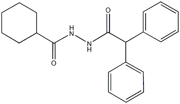 N'-(cyclohexylcarbonyl)-2,2-diphenylacetohydrazide 化学構造式