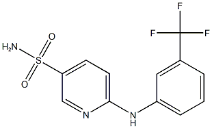 6-[3-(trifluoromethyl)anilino]-3-pyridinesulfonamide 结构式