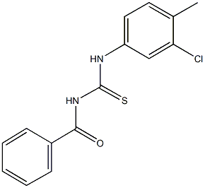 N-benzoyl-N'-(3-chloro-4-methylphenyl)thiourea Struktur