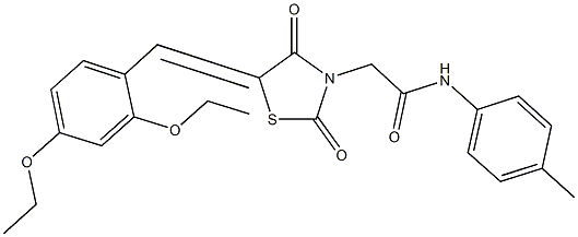 2-[5-(2,4-diethoxybenzylidene)-2,4-dioxo-1,3-thiazolidin-3-yl]-N-(4-methylphenyl)acetamide Structure