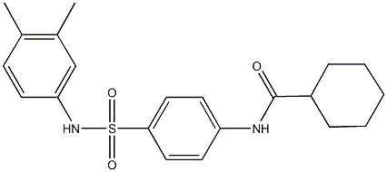 N-{4-[(3,4-dimethylanilino)sulfonyl]phenyl}cyclohexanecarboxamide